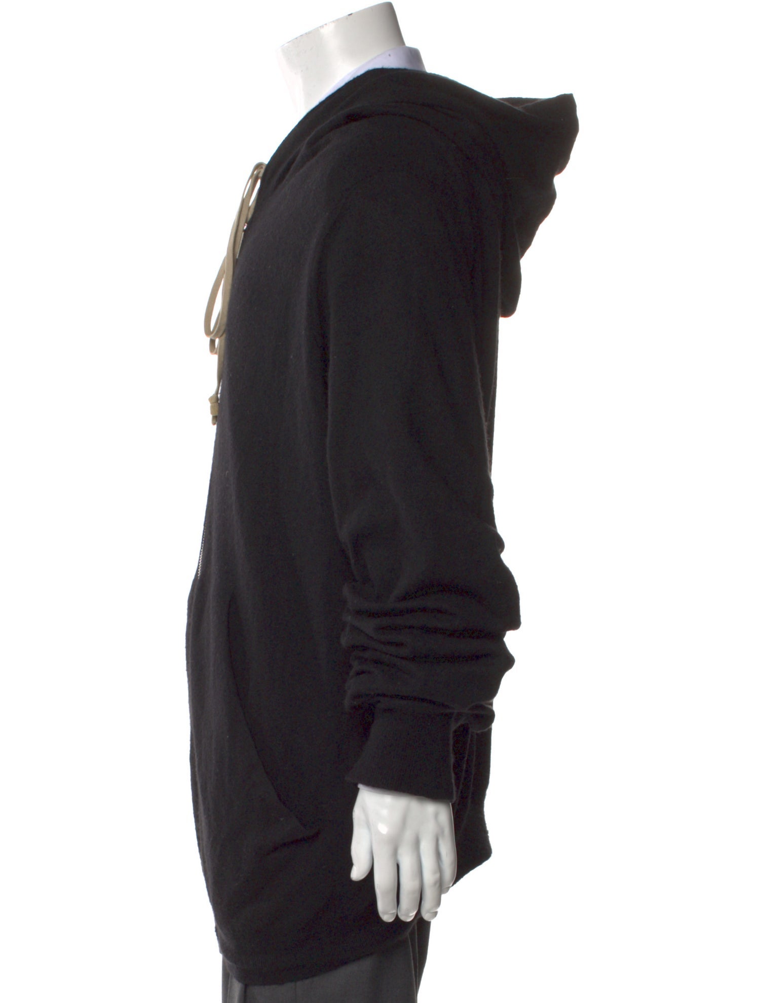 Rick Owens Cashmere V-Neck Hoodie