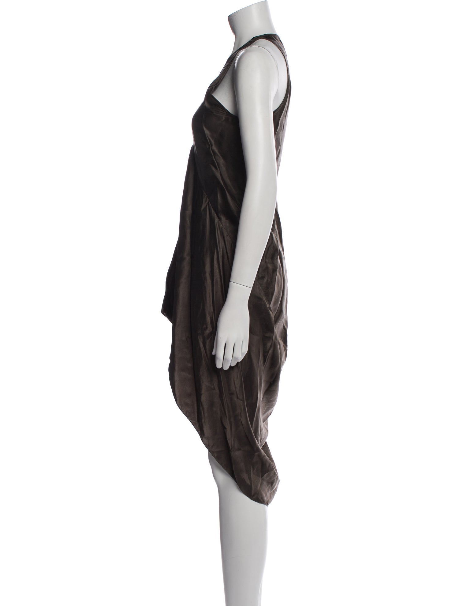 Rick Owens V-Neck Midi Length Dress
