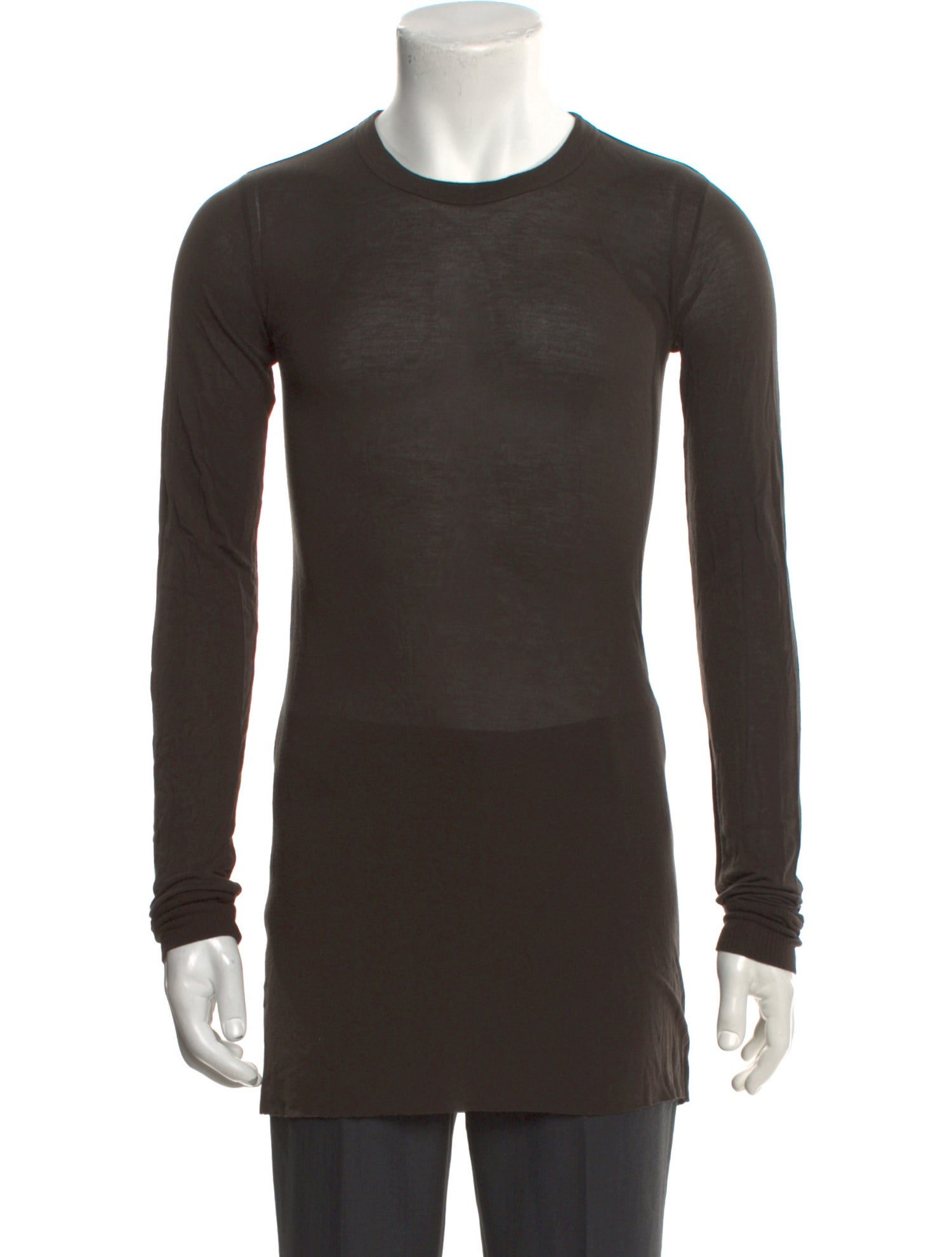 Rick Owens Crew Neck Long Sleeve T-Shirt