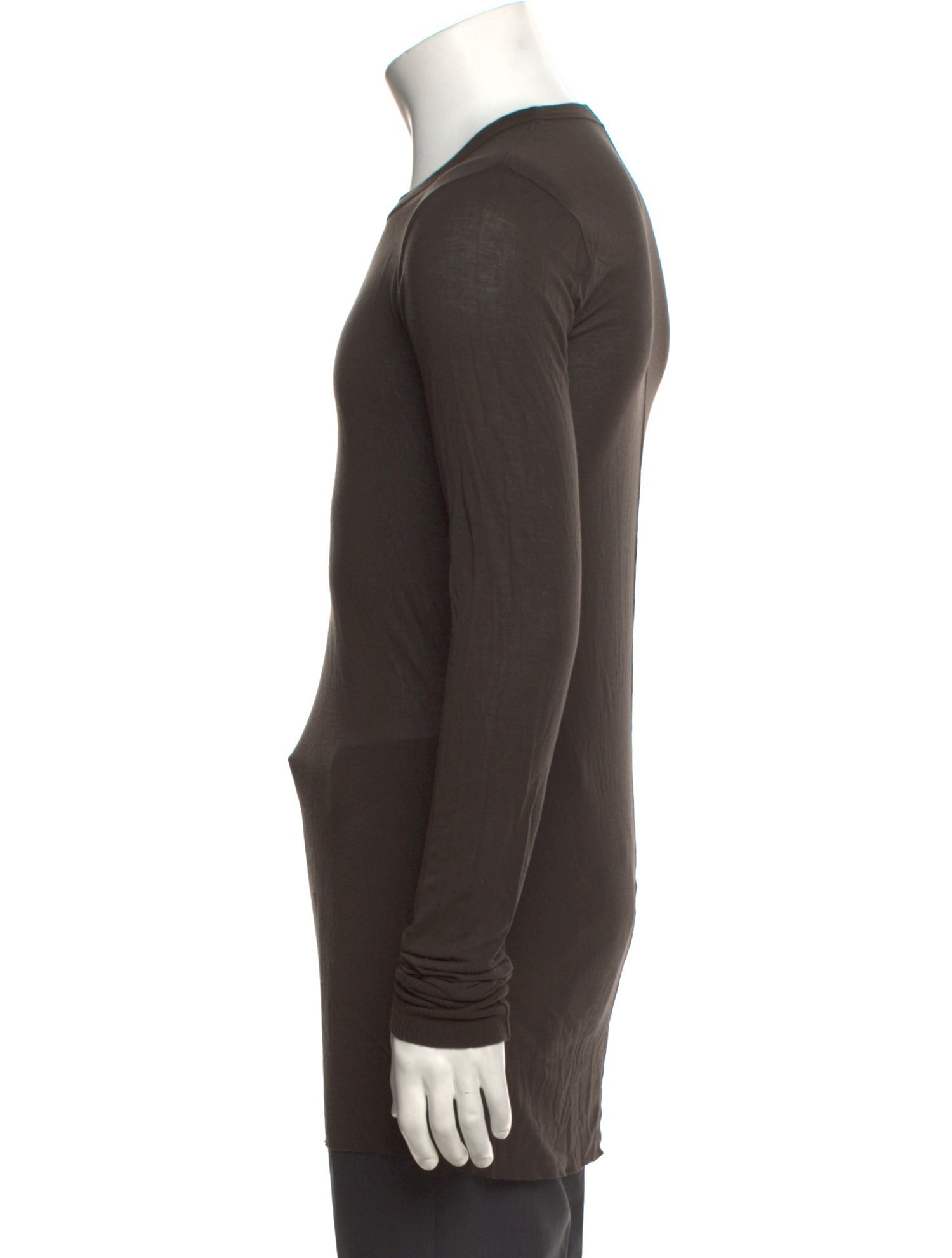 Rick Owens Crew Neck Long Sleeve T-Shirt