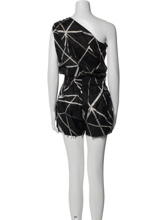 Rick Owens Printed One-Shoulder Romper