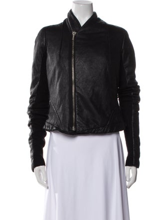 Rick Owens Leather Biker Jacket