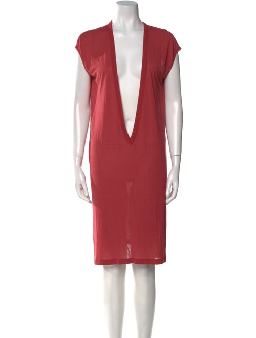 Rick Owens V-Neck Knee-Length Dress