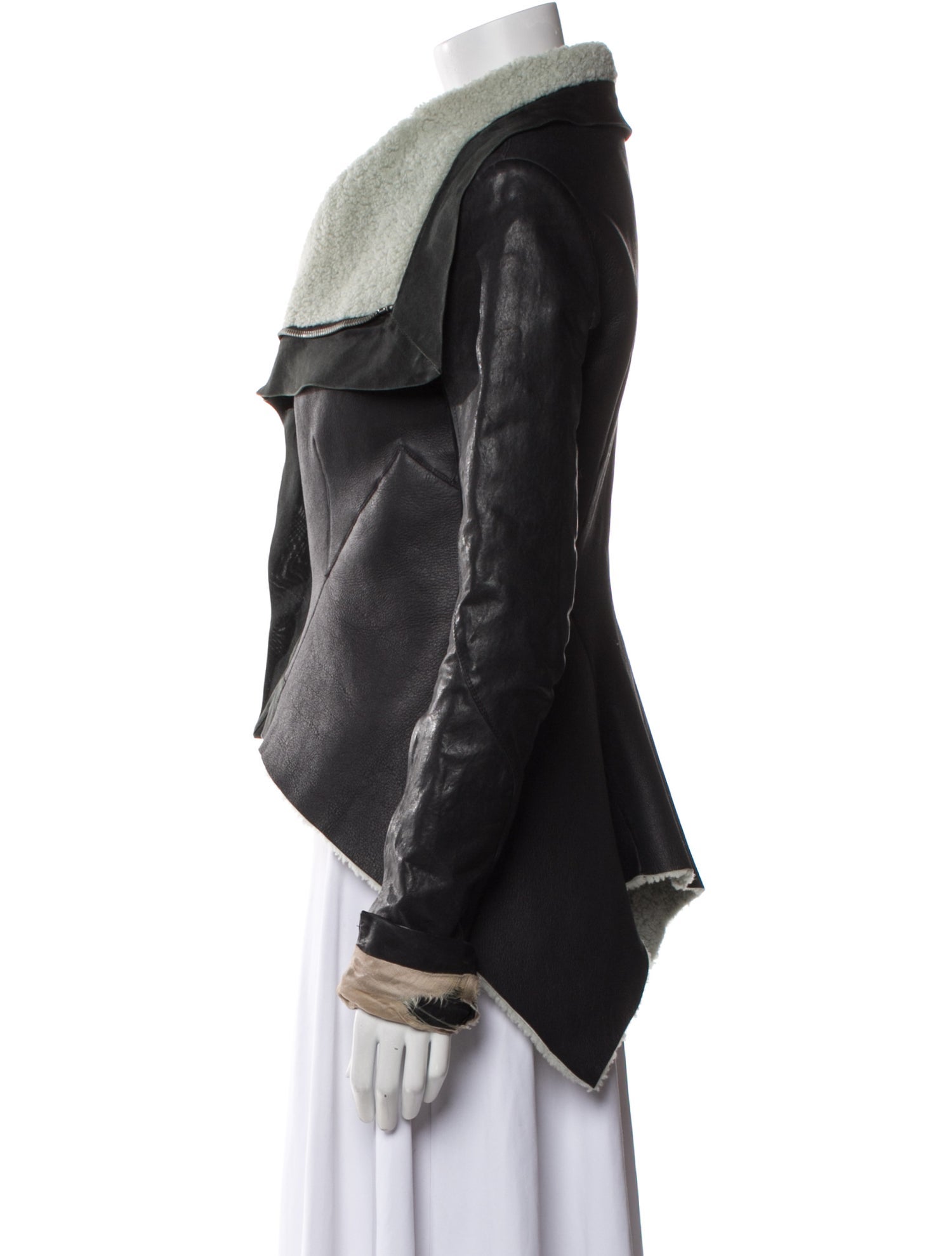 Rick Owens Leather Biker Jacket
