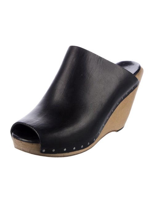 Rick Owens Leather Studded Accents Mules