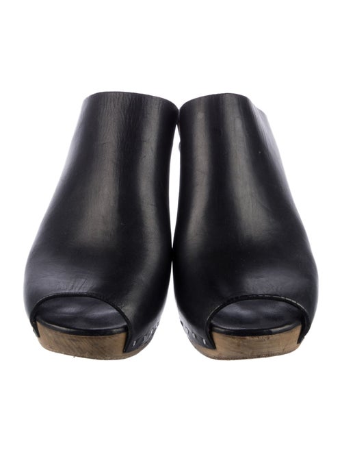 Rick Owens Leather Studded Accents Mules