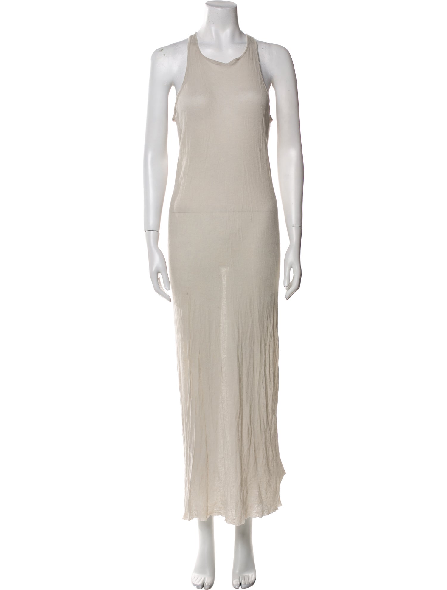 Rick Owens Scoop Neck Long Dress