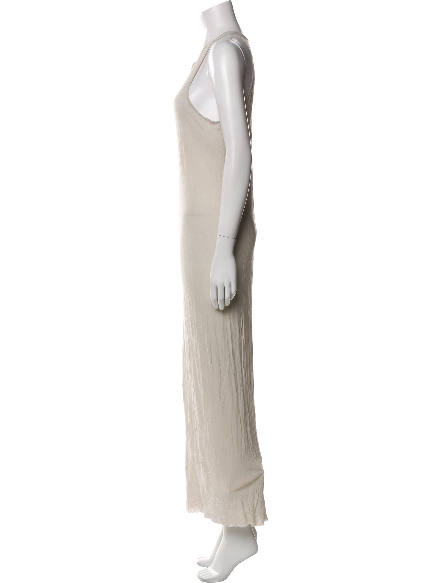 Rick Owens Scoop Neck Long Dress