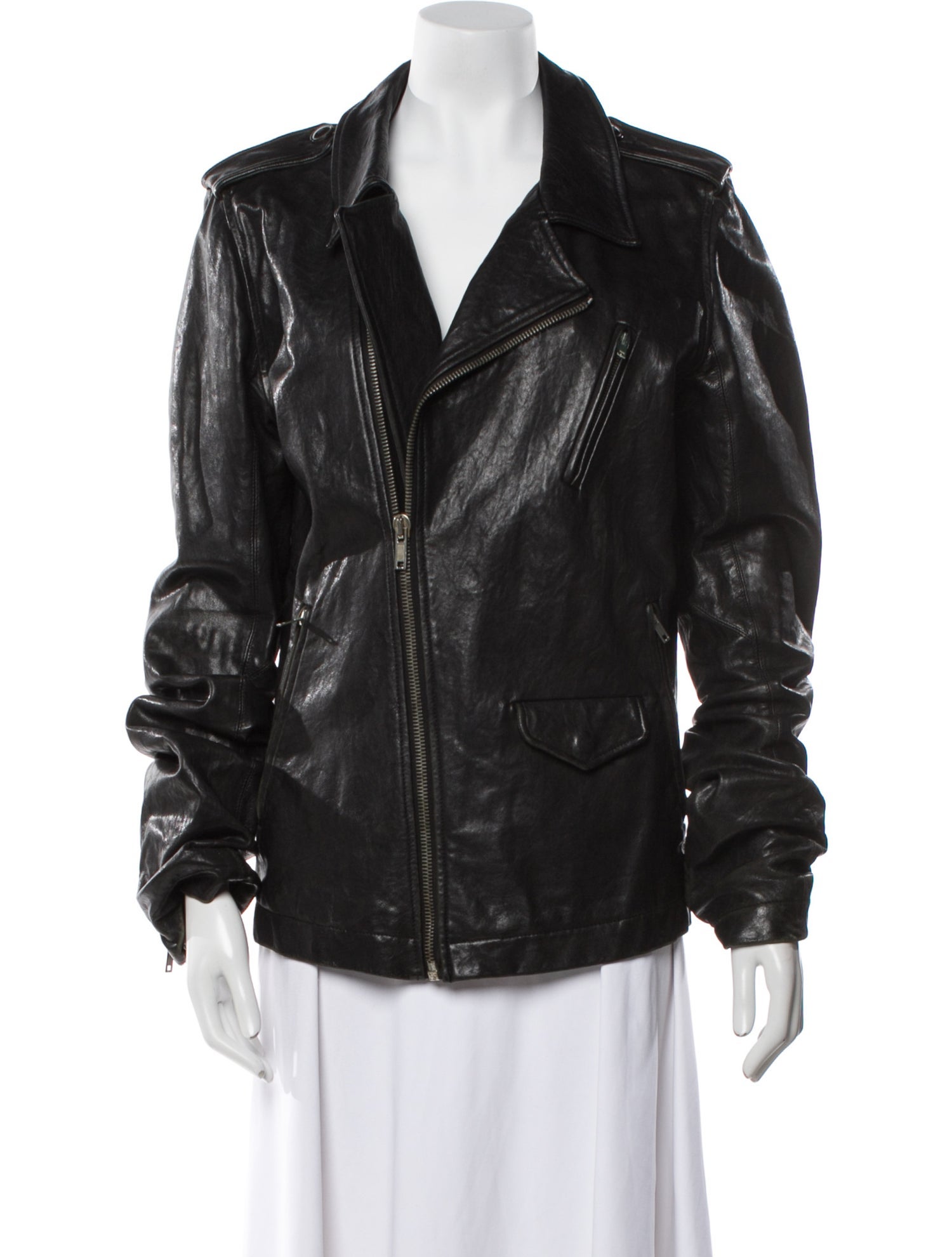 Rick Owens Leather Biker Jacket