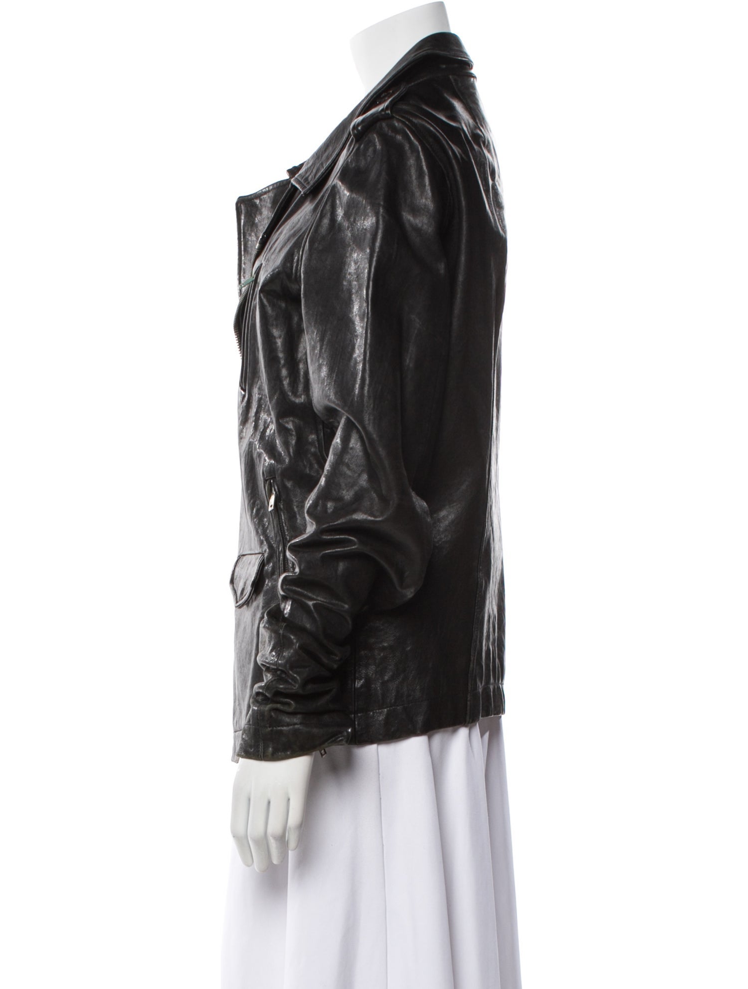 Rick Owens Leather Biker Jacket