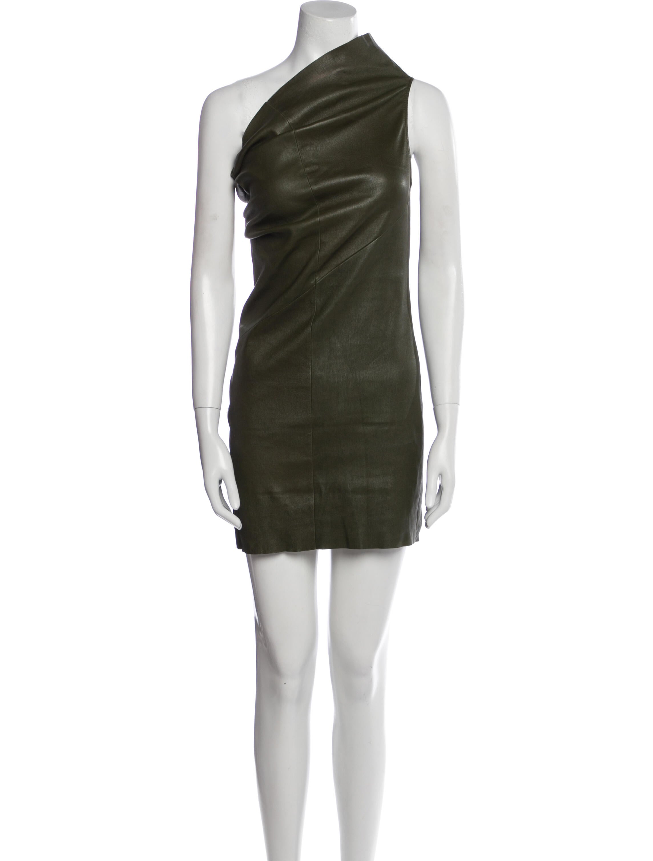 Rick Owens Leather Mini Dress