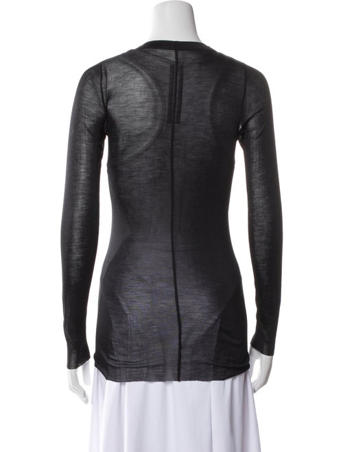 Rick Owens Scoop Neck Long Sleeve Top