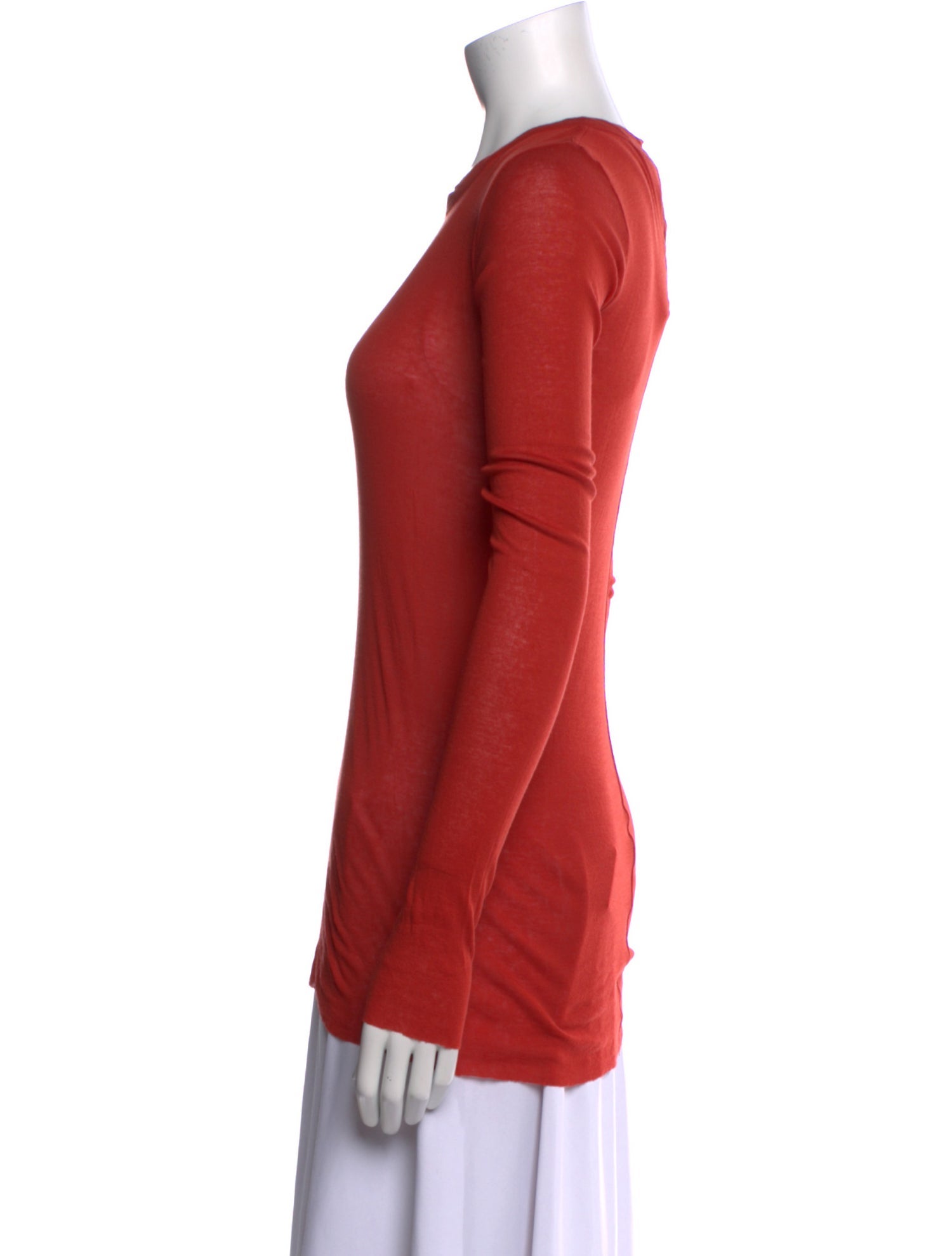 Rick Owens Scoop Neck Long Sleeve T-Shirt