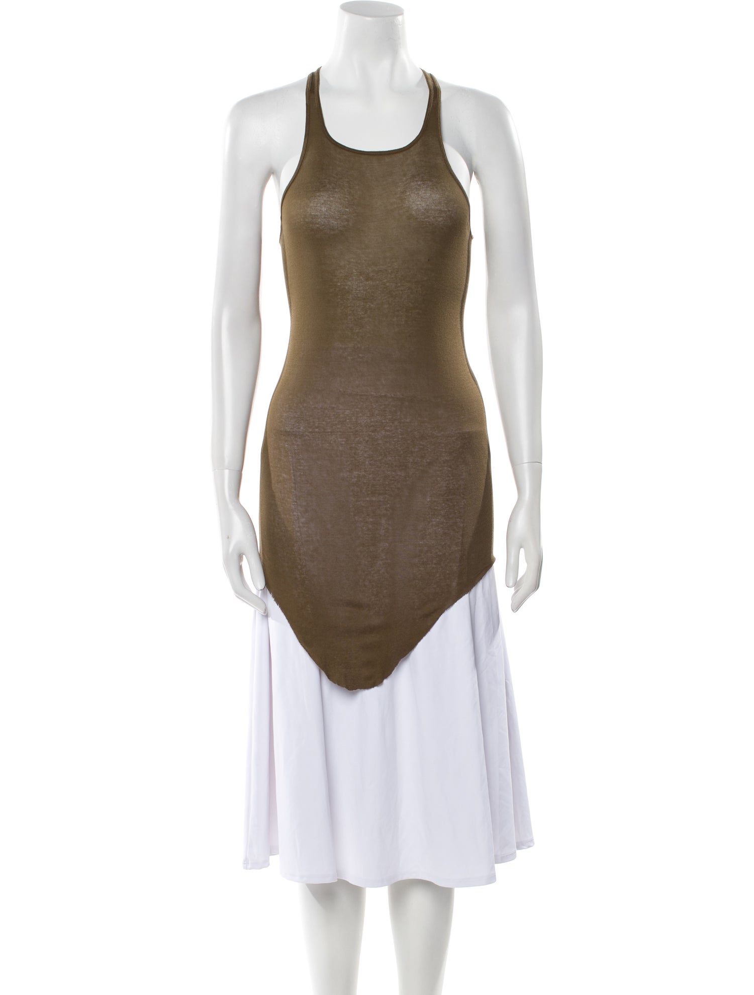 Rick Owens Scoop Neck Sleeveless Tunic