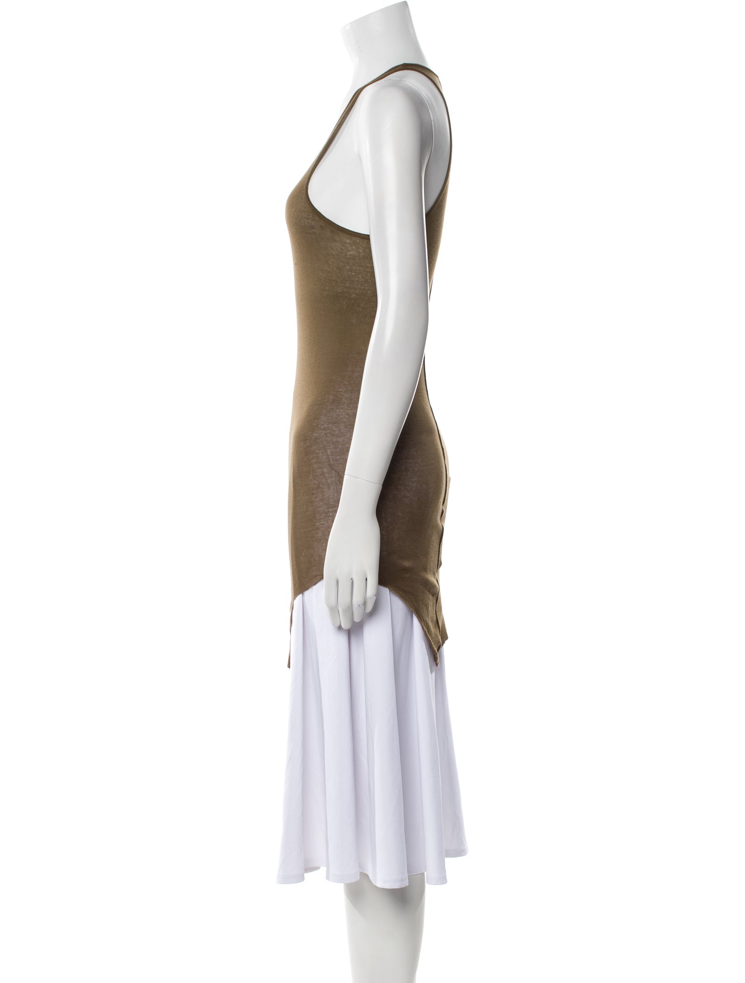 Rick Owens Scoop Neck Sleeveless Tunic