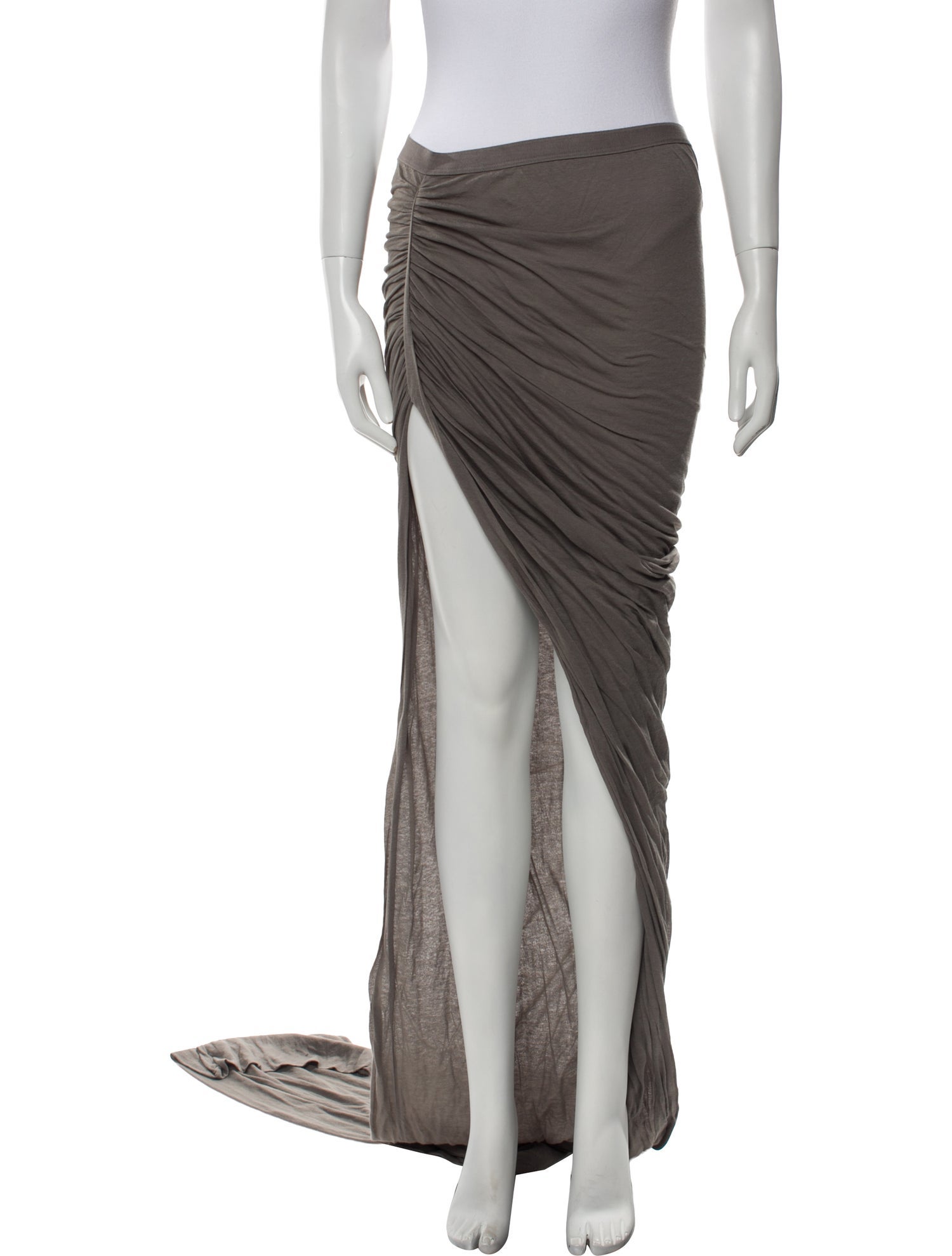 Rick Owens Pleated Accents Long Skirt