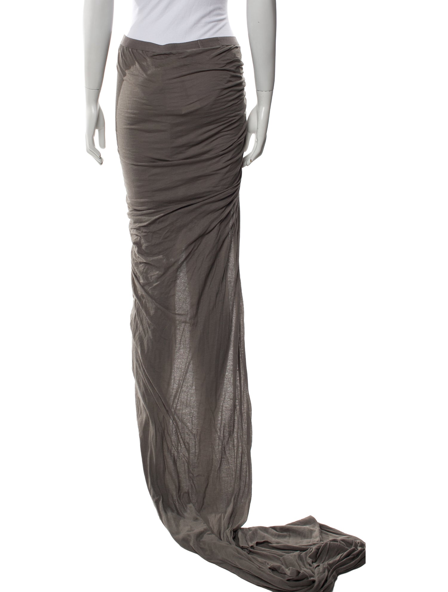 Rick Owens Pleated Accents Long Skirt