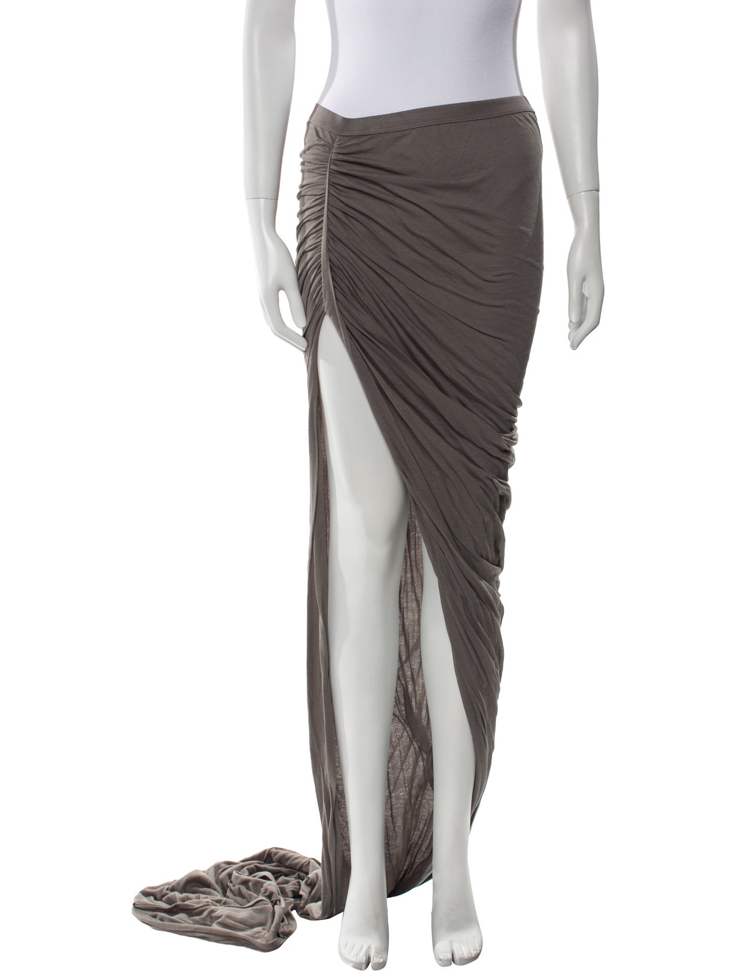 Rick Owens Pleated Accents Long Skirt