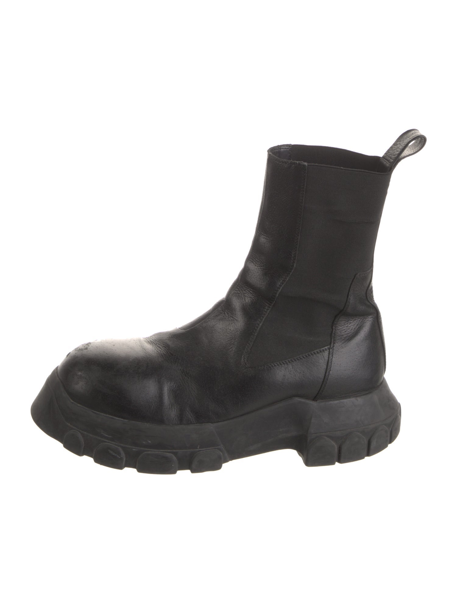 Rick Owens Leather Chelsea Boots
