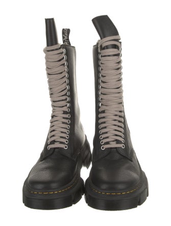 Rick Owens Leather Combat Boots