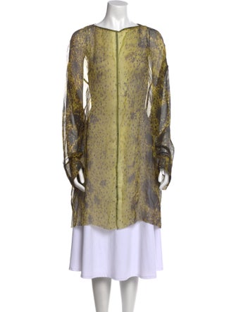 Rick Owens Silk Animal Print Tunic