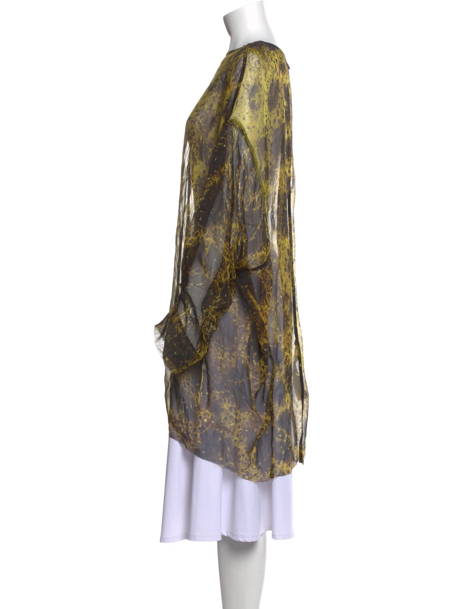 Rick Owens Silk Animal Print Tunic