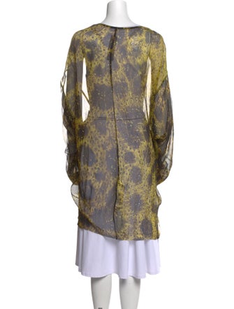 Rick Owens Silk Animal Print Tunic