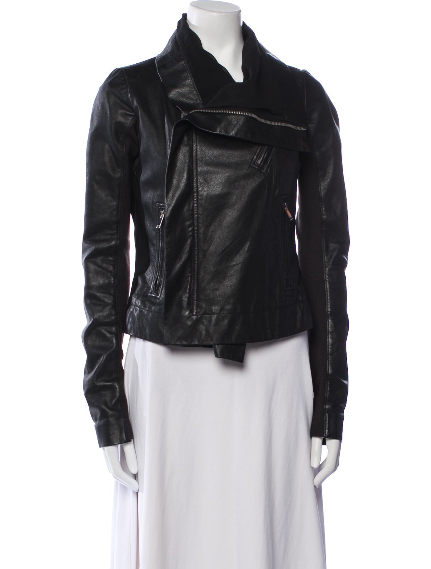 Rick Owens Leather Biker Jacket