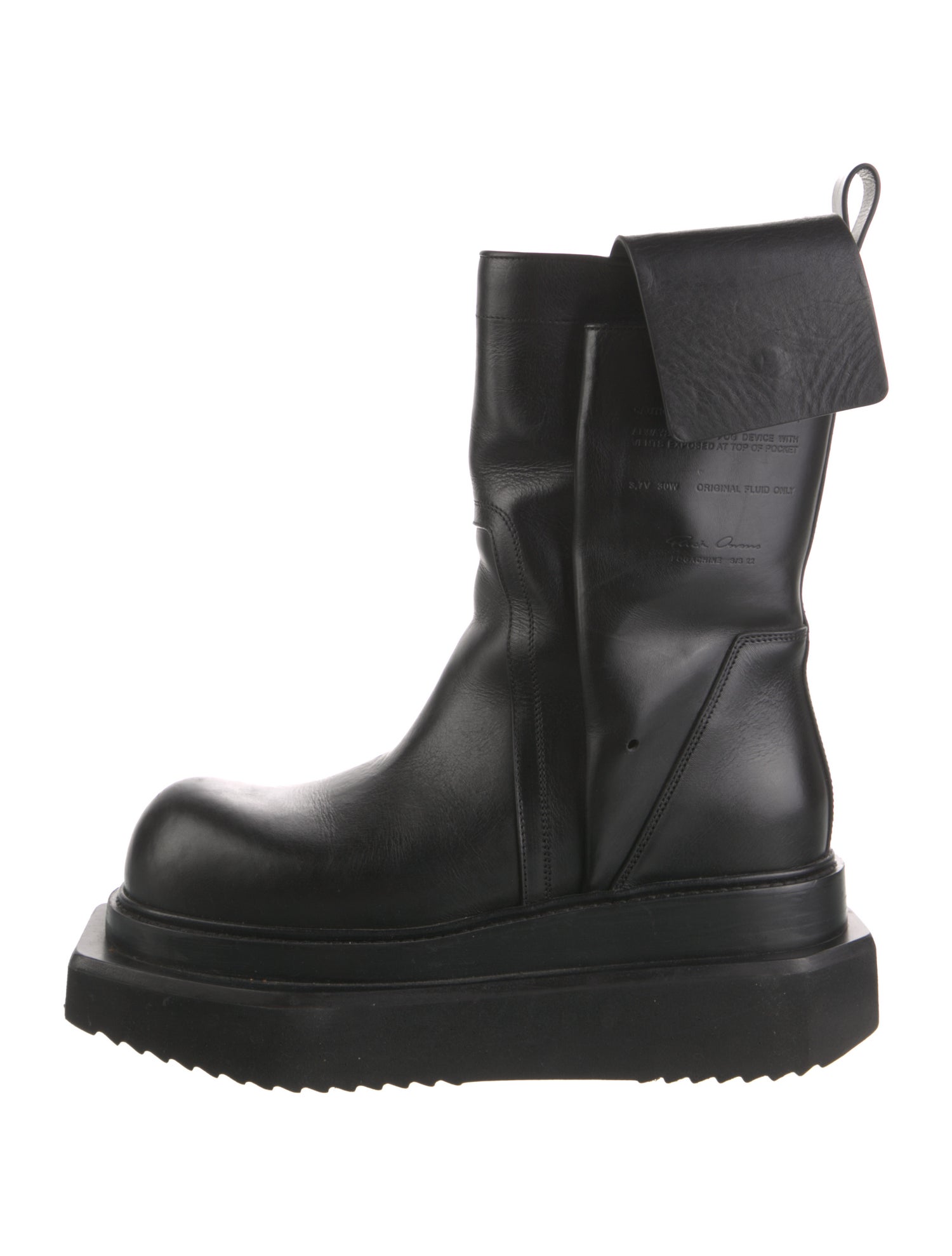 Rick Owens Leather Boots