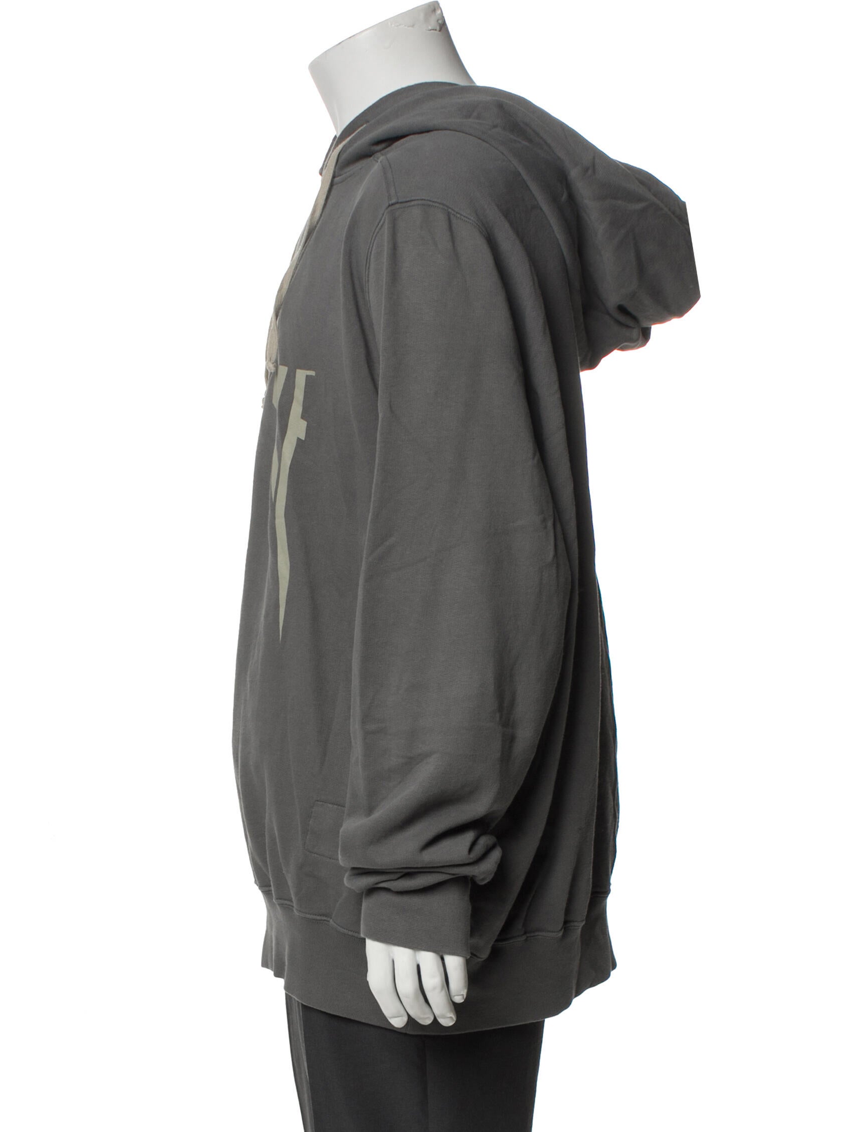 Rick Owens Graphic Print Crew Neck Hoodie