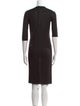 Rick Owens Scoop Neck Knee-Length Dress