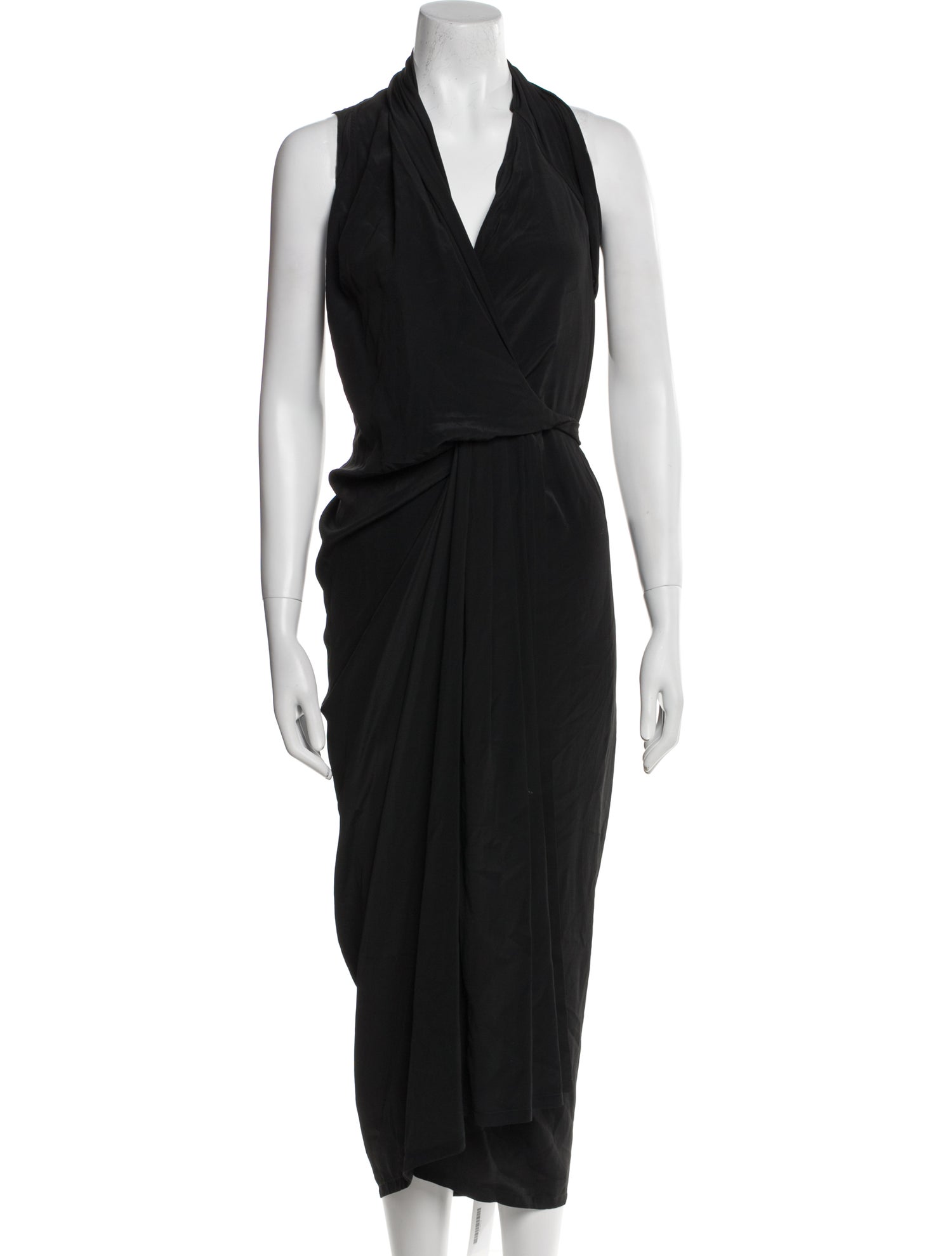 Rick Owens V-Neck Long Dress
