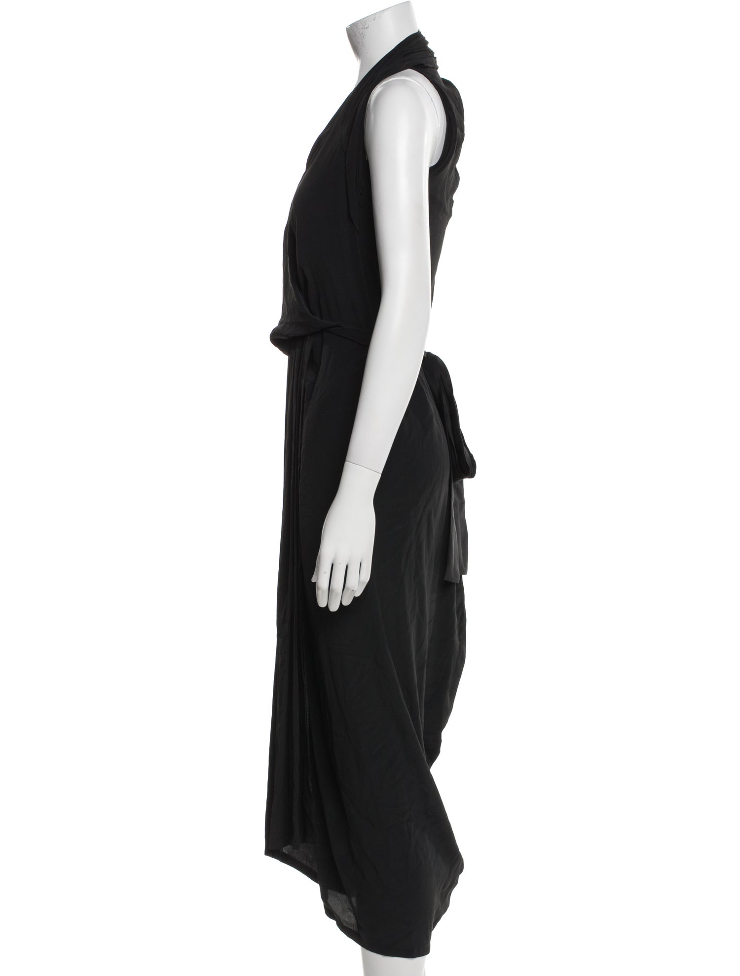 Rick Owens V-Neck Long Dress