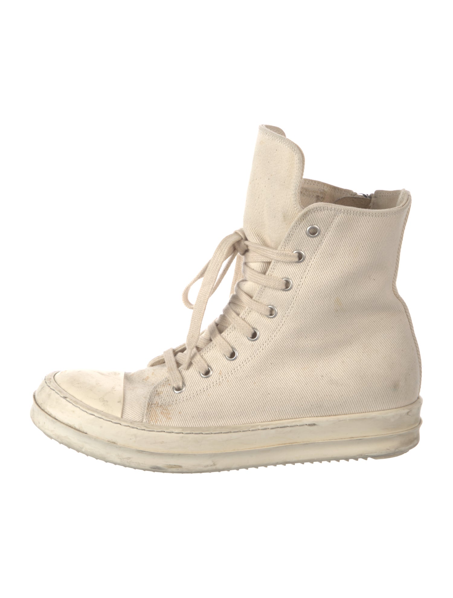 Rick Owens Canvas Wedge Sneakers