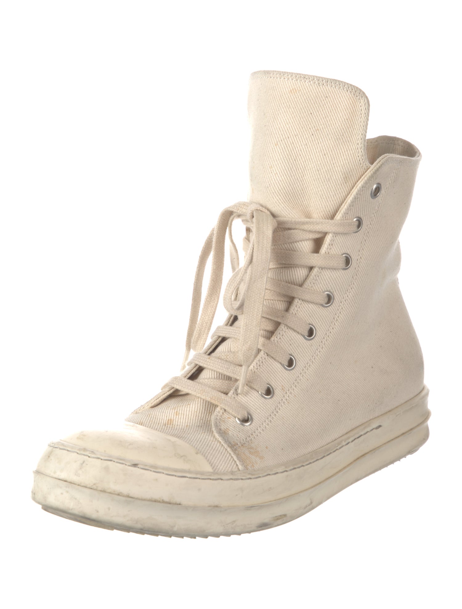 Rick Owens Canvas Wedge Sneakers