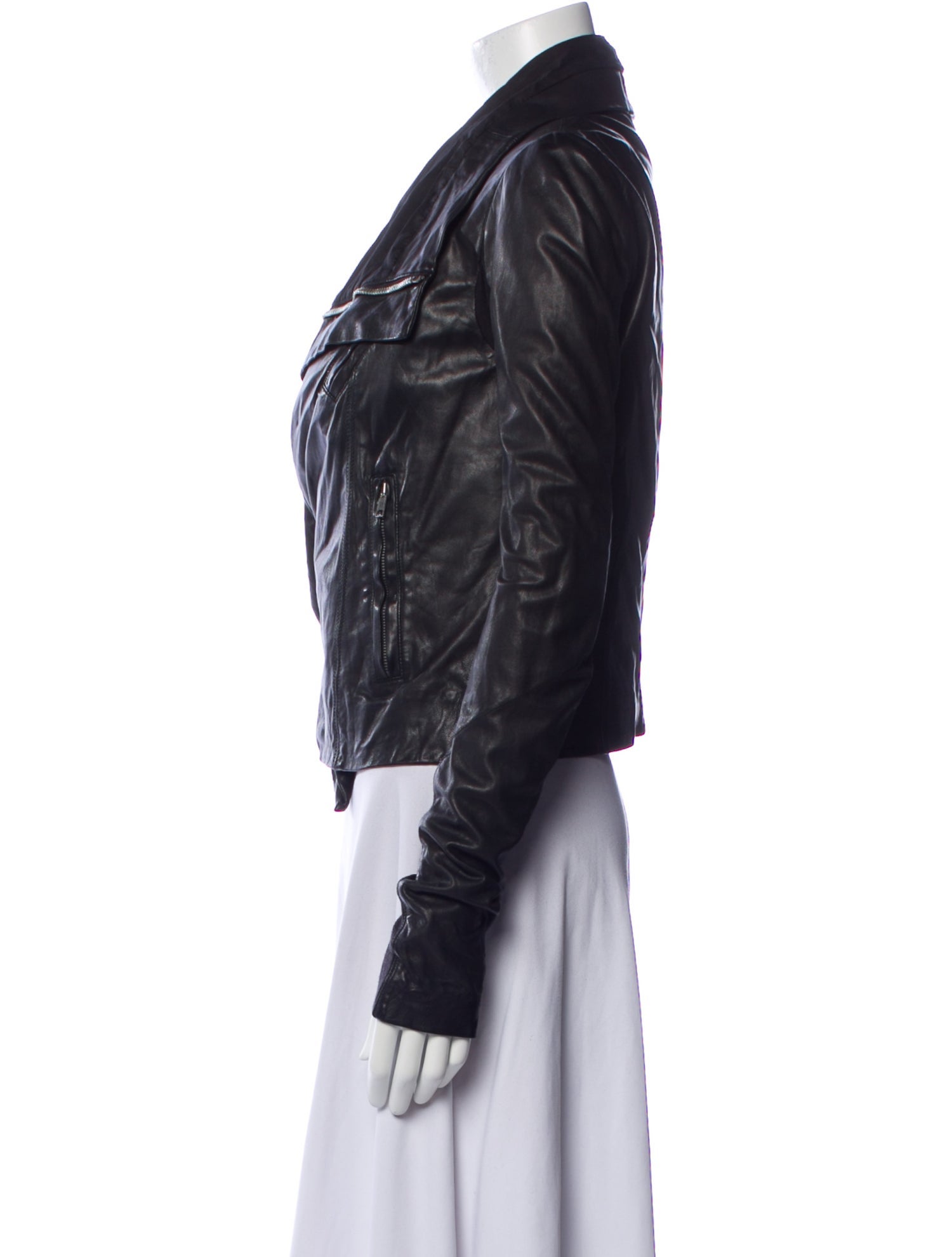 Rick Owens Leather Biker Jacket