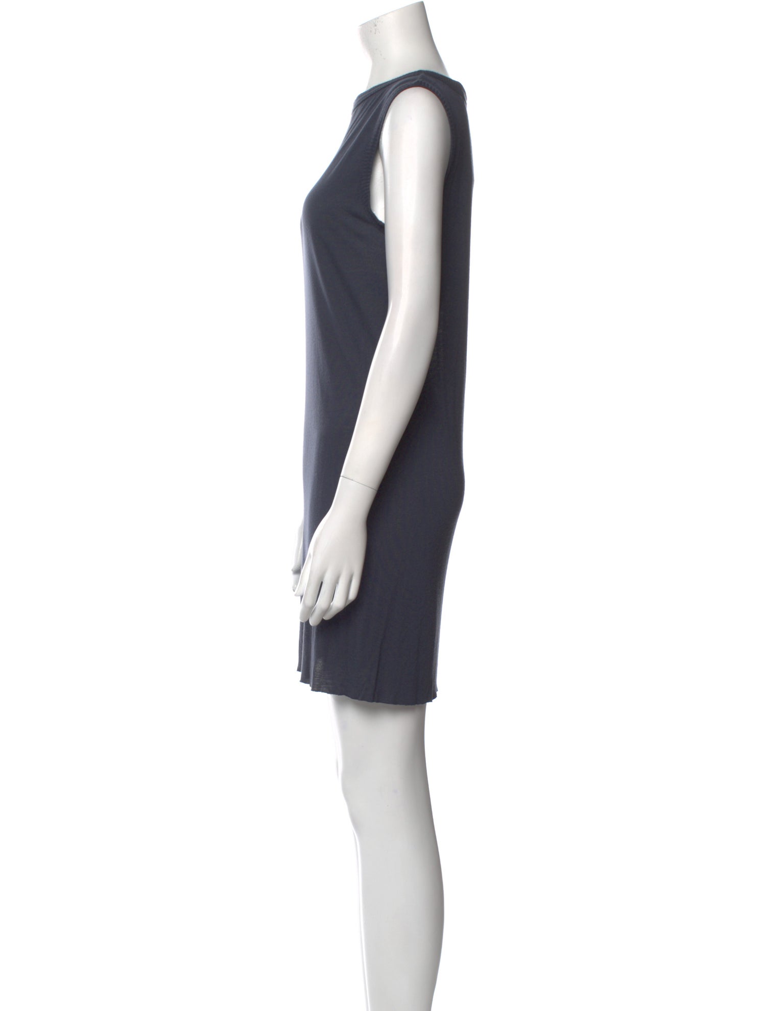 Rick Owens Bateau Neckline Mini Dress