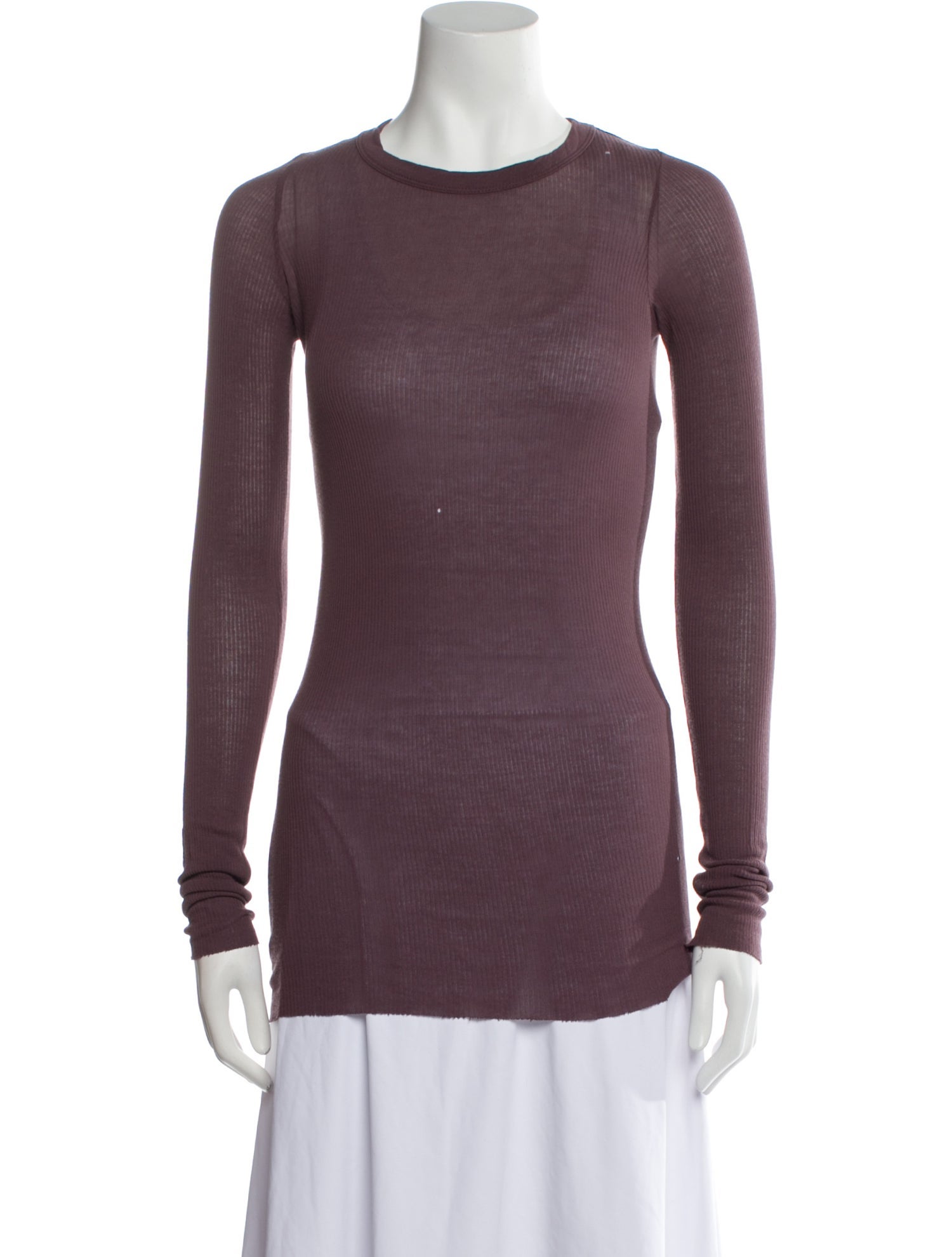 Rick Owens Crew Neck Long Sleeve Top