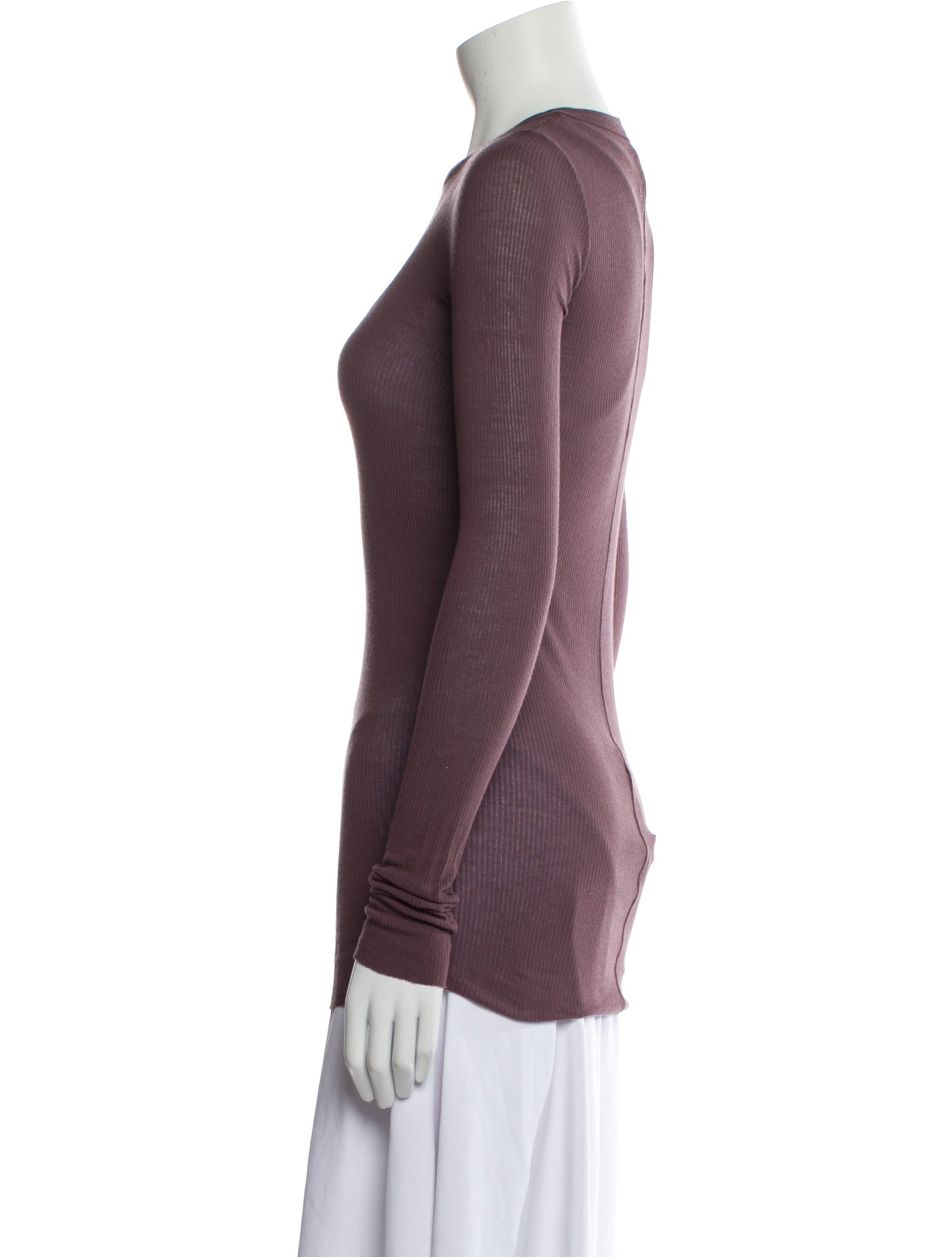 Rick Owens Crew Neck Long Sleeve Top
