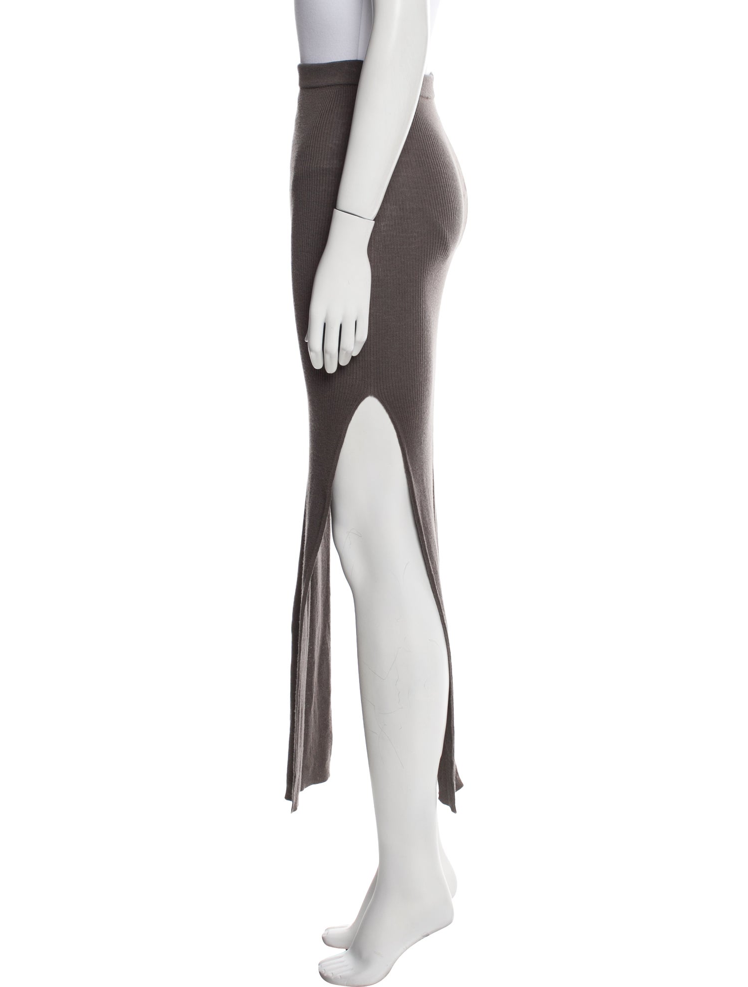 Rick Owens Virgin Wool Long Skirt