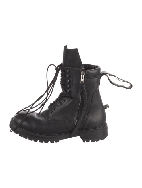 Rick Owens Leather Lace-Up Boots