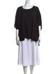 Rick Owens Drkshdw Bateau Neckline Three-Quarter Sleeve Blouse