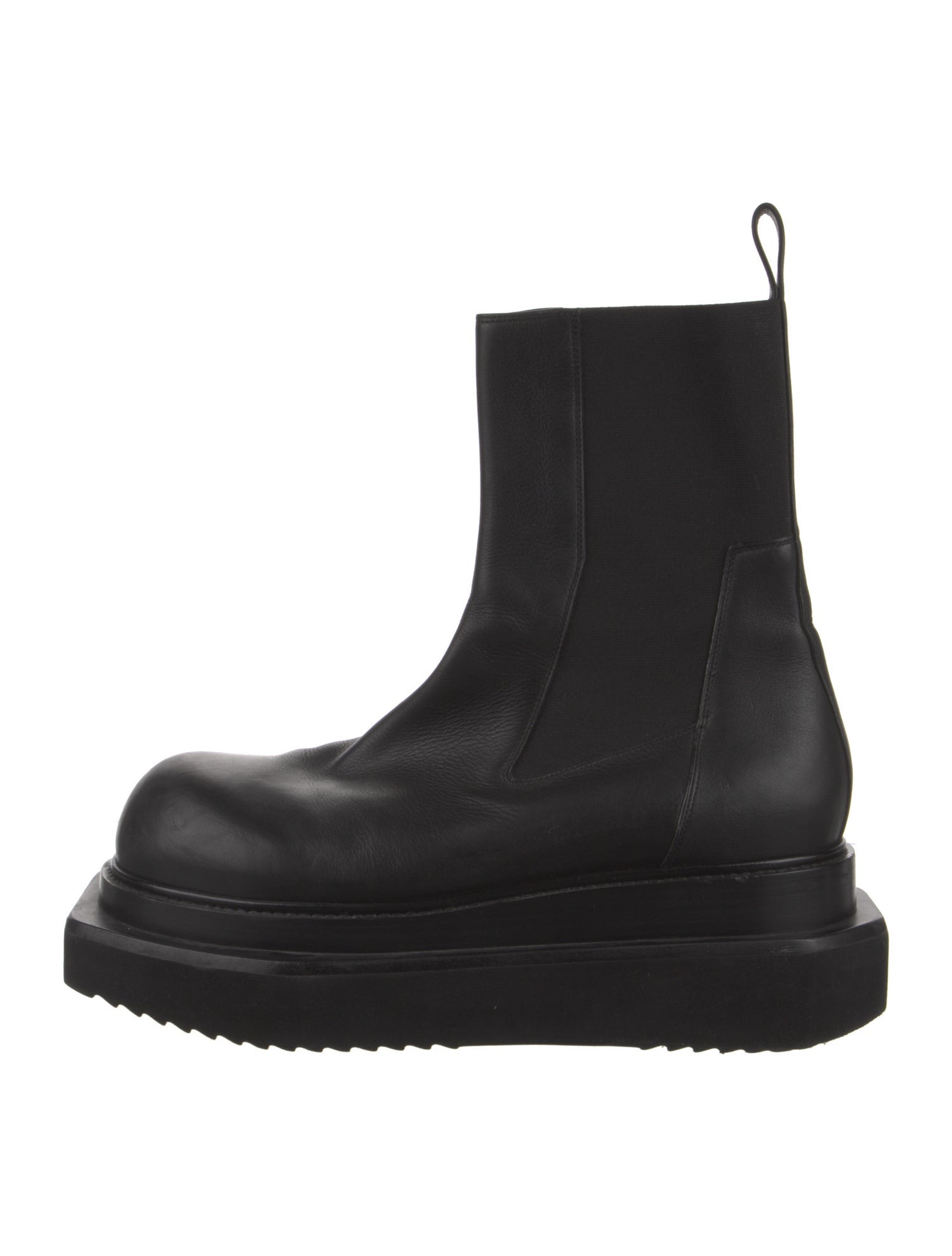 Rick Owens Leather Chelsea Boots