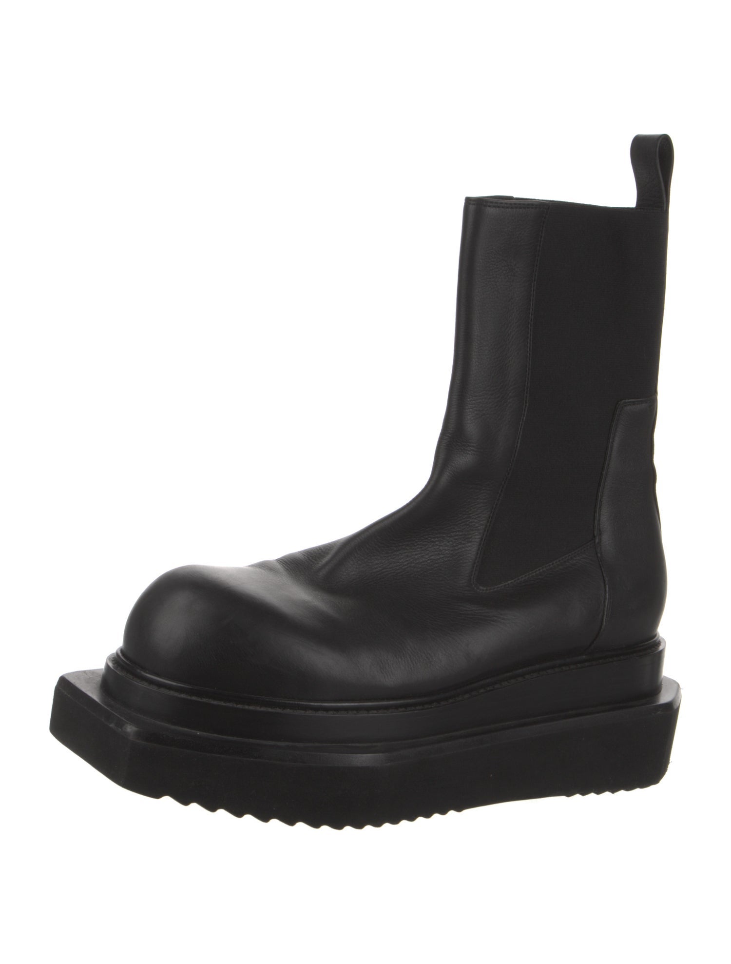 Rick Owens Leather Chelsea Boots