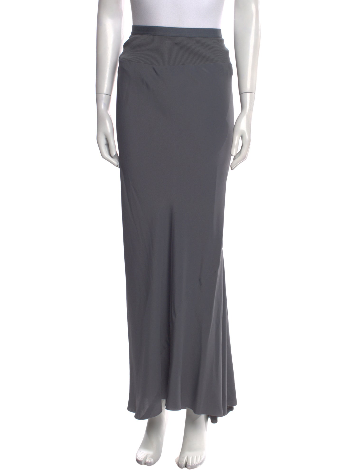 Rick Owens Raw-Edge Trim Long Skirt