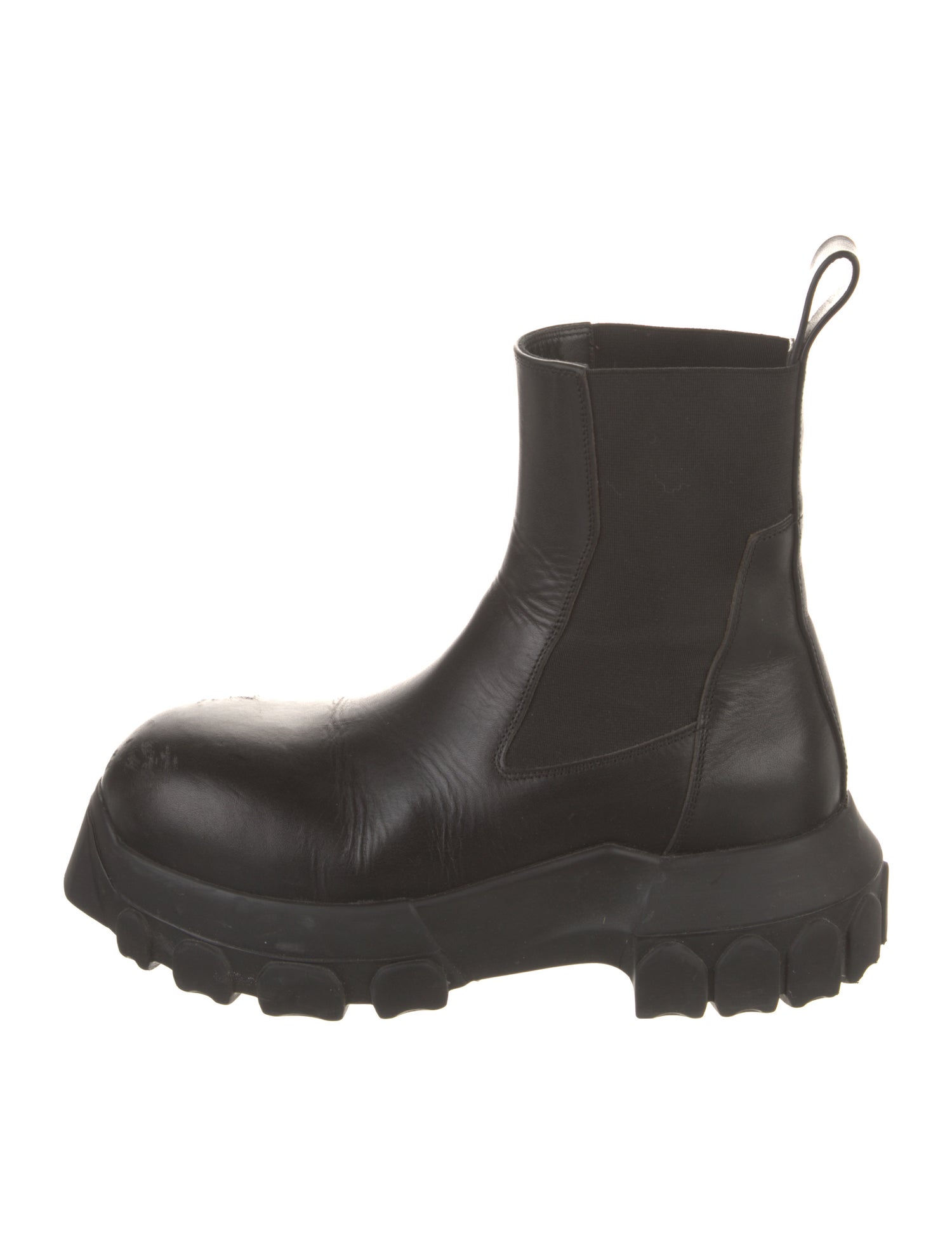 Rick Owens Leather Chelsea Boots