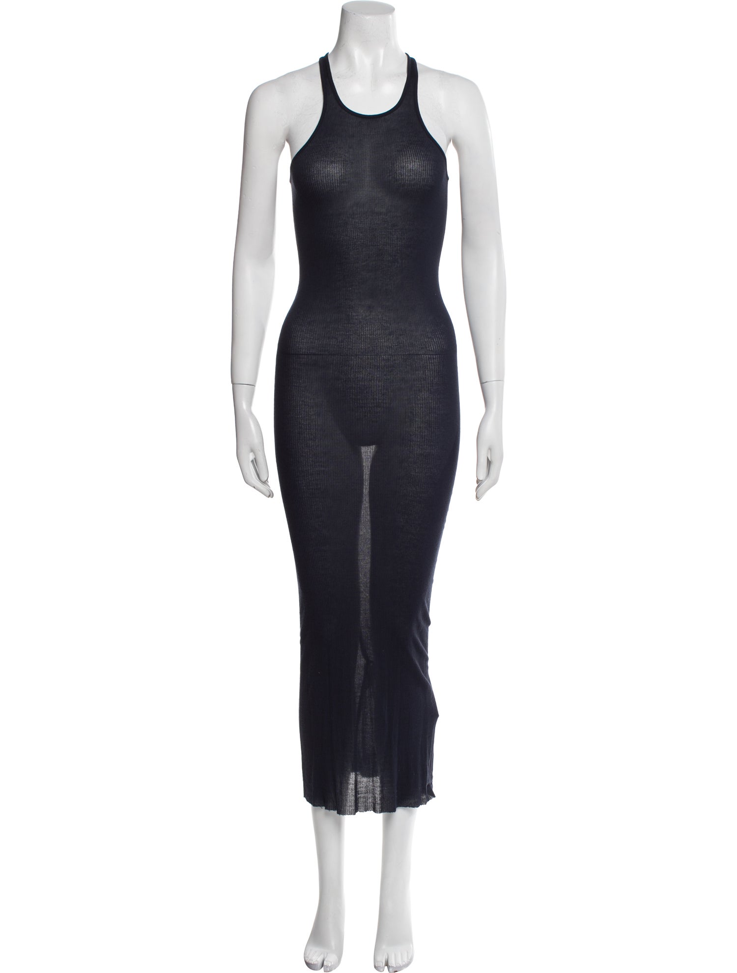 Rick Owens Scoop Neck Long Dress