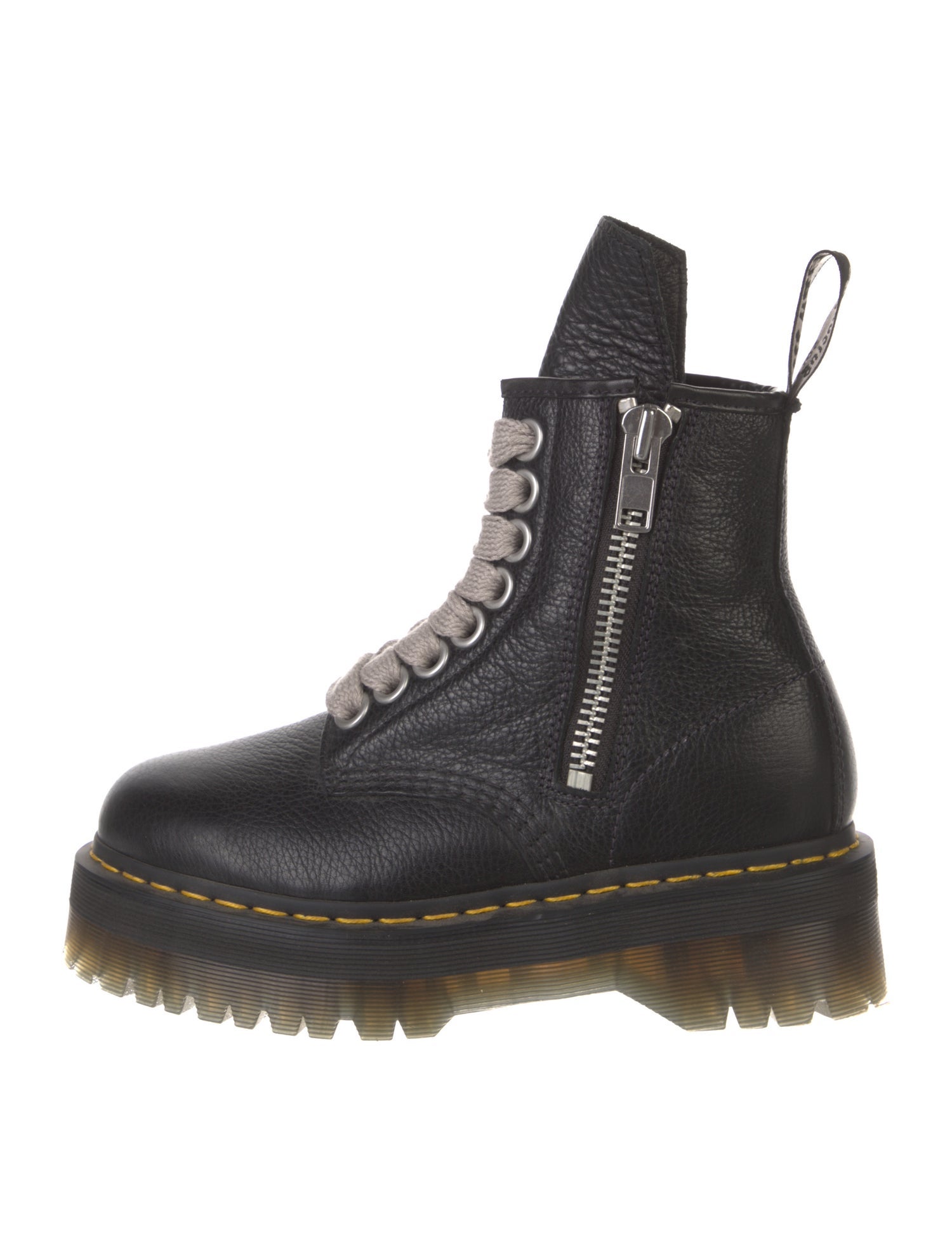 Rick Owens x Dr. Martens Leather Combat Boots