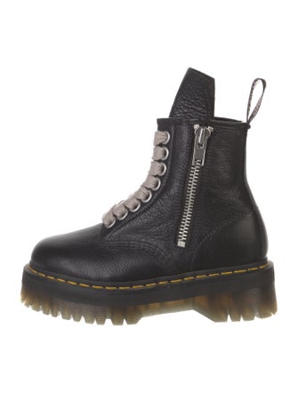 Rick Owens x Dr. Martens Leather Combat Boots