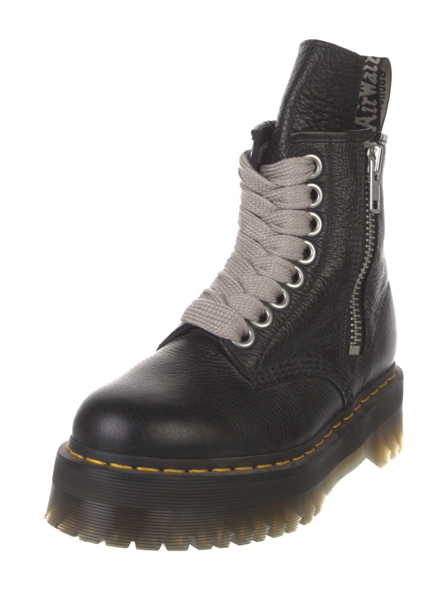 Rick Owens x Dr. Martens Leather Combat Boots